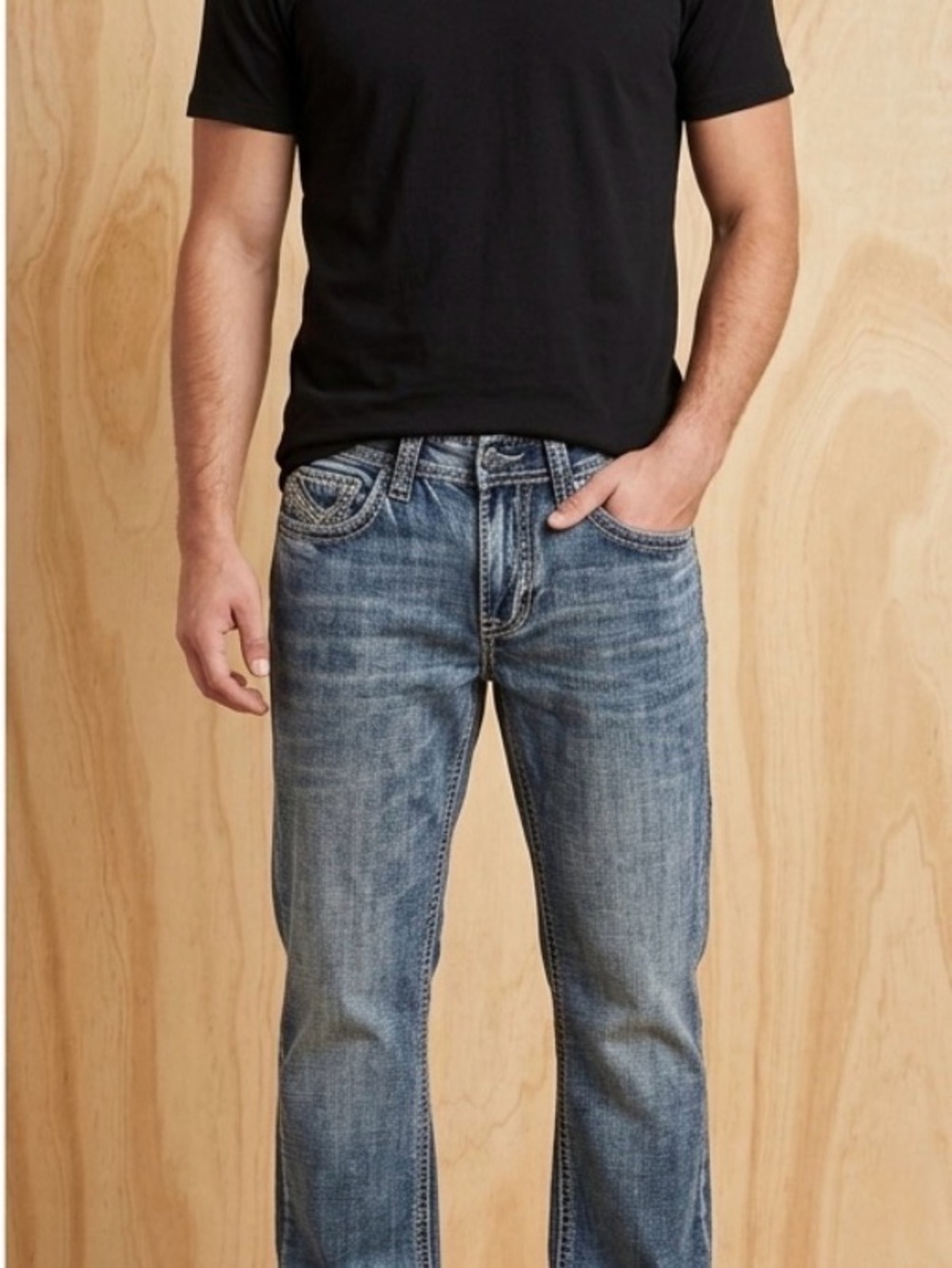 Rock & Roll Denim Double Barrel Jeans Men's 30x34 Relaxed Fit Straight Boot
